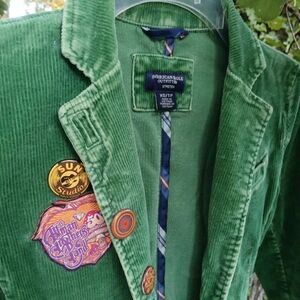 Allman Brothers Band Concert Jacket Sun Studio Green Velvet American Eagle XS